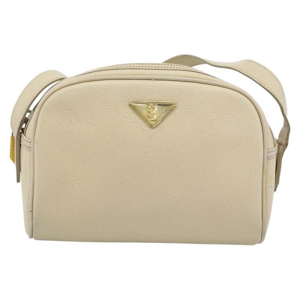 Saint Laurent Leather Shoulder Bag White